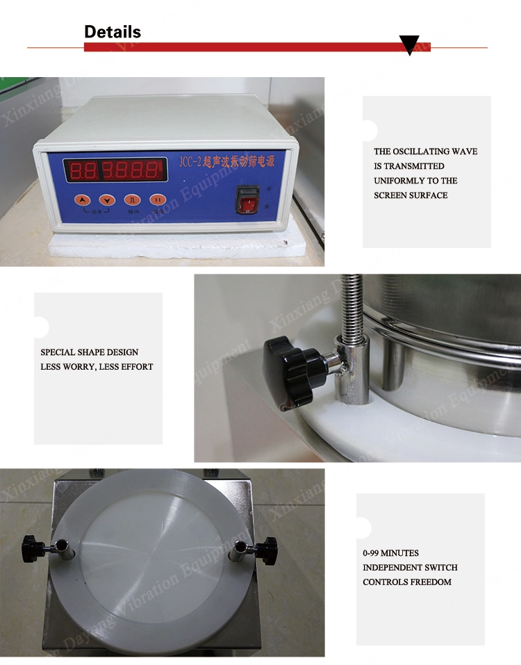 Laboratory Aggregate Sieving Sieve Lab Test Electric Vibrating Shaker Tester Machine with Ultrasonic System